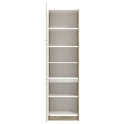Dispensa da Cucina Beige Marrone Rovere Nodi 5 Ripiani 3 Ante 60x57.5x214.5h cm, 6 Vani - Volvera
