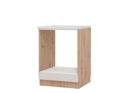 Dispensa da Cucina Beige Marrone Rovere Nodi un Cassetto 2 Ripiani 60x56.5x82h cm, un Vano - Saracena