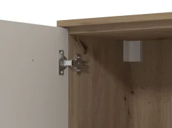 Dispensa da Cucina Beige Marrone Rovere Nodi un Ripiano 2 Ante 60x31x56h cm, 2 Vani - Saracena