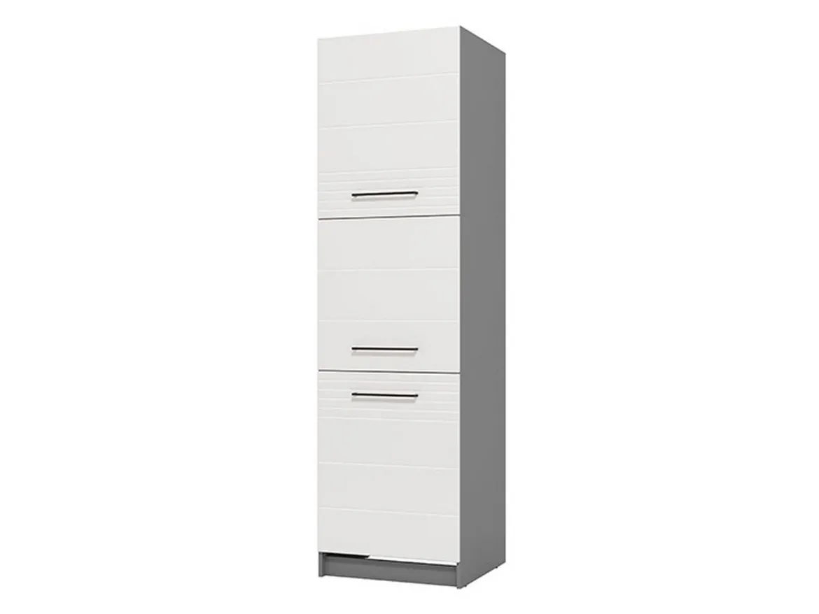 Dispensa da Cucina Bianco Grigio un Cassetto 2 Ripiani 55x60x82h cm, Apertura Scorrevole - Moiolaaa