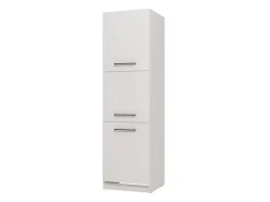 Dispensa da Cucina Bianco Nero 5 Ripiani 3 Ante 60x58x215h cm, Apertura Battente - Falmentaa