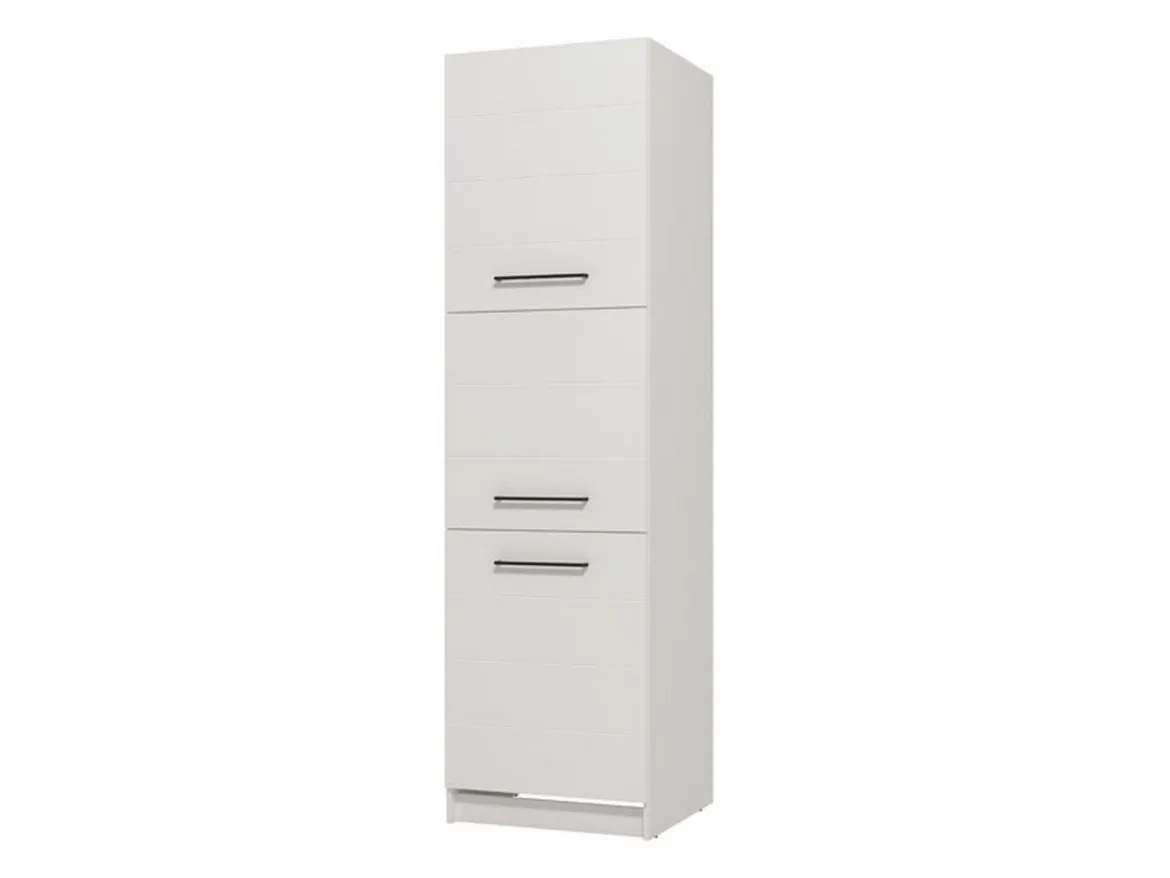 Dispensa da Cucina Bianco Nero 5 Ripiani 3 Ante 60x58x215h cm, Apertura Battente - Falmentaa