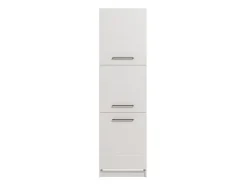 Dispensa da Cucina Bianco Nero 5 Ripiani 3 Ante 60x58x215h cm, Apertura Battente - Falmentaa