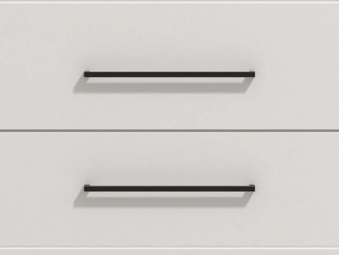 Dispensa da Cucina Bianco Nero 5 Ripiani 3 Ante 60x58x215h cm, Apertura Battente - Falmentaa
