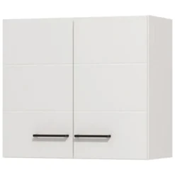 Dispensa da Cucina Bianco Nero un Ripiano 2 Ante 60x30x54h cm, Apertura Battente - Falmenta