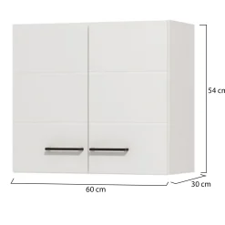 Dispensa da Cucina Bianco Nero un Ripiano 2 Ante 60x30x54h cm, Apertura Battente - Falmenta
