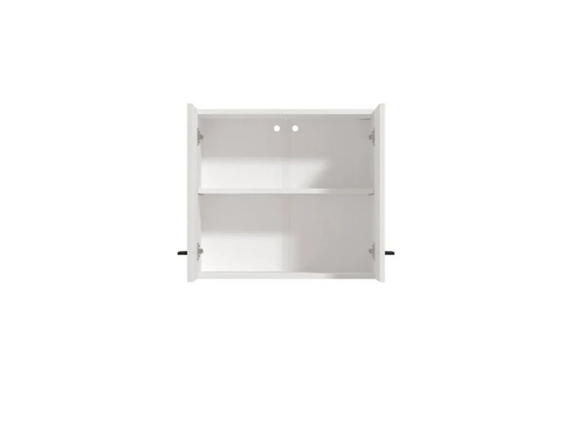 Dispensa da Cucina Bianco Nero un Ripiano 2 Ante 60x30x54h cm, Apertura Battente - Falmenta