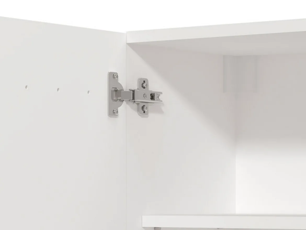Dispensa da Cucina Bianco Nero un Ripiano 2 Ante 60x30x54h cm, Apertura Battente - Falmenta