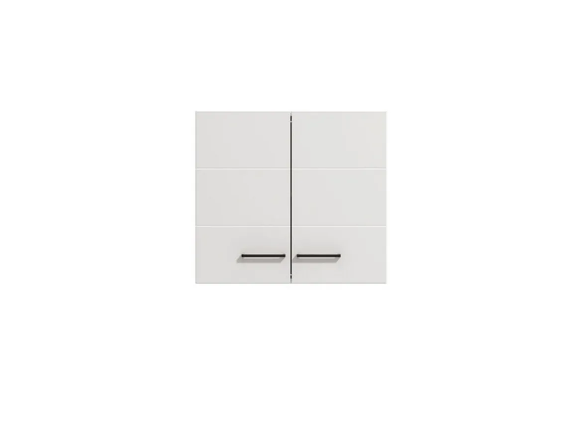 Dispensa da Cucina Bianco Nero un Ripiano 2 Ante 60x30x54h cm, Apertura Battente - Falmenta