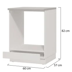 Dispensa da Cucina Bianco un Cassetto 2 Ripiani 60x57x82h cm, un Vano - Falmentaaa