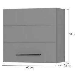 Dispensa da Cucina Grigio un Cassetto un Ripiano 60x30x57h cm, 2 Vani - Moiola