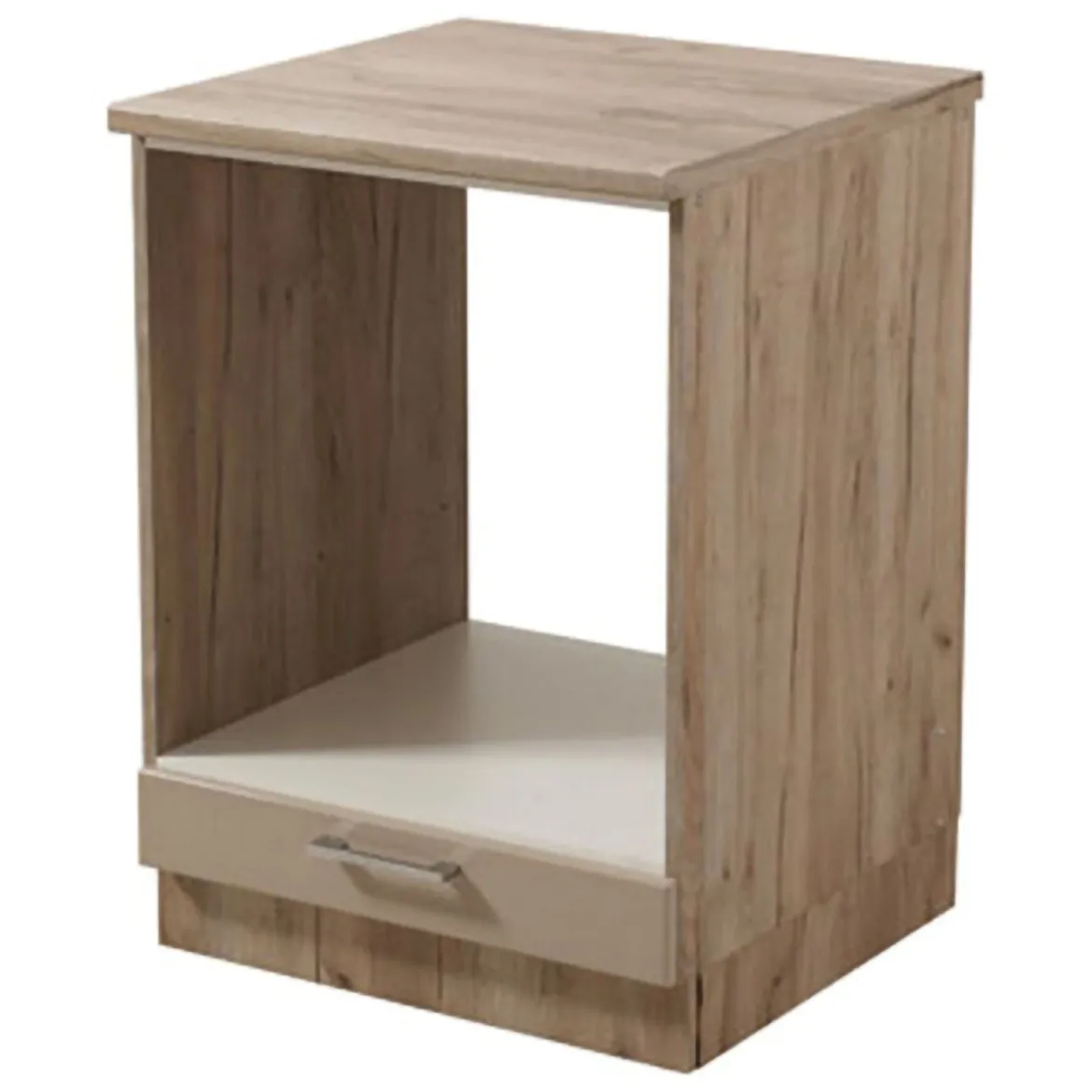 Dispensa da Cucina Marrone Rovere Nodi Beige un Cassetto 2 Ripiani 60x56.5x82h cm, un Vano - Volvera