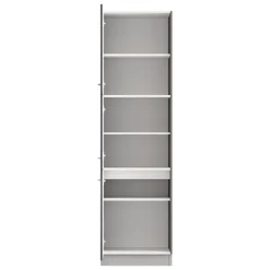 Dispensa da Cucina Nero Antracite Grigio 6 Ripiani Apertura Battente 60x58x214h cm, 3 Ante - Cochem