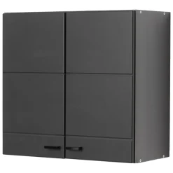Dispensa da Cucina Nero Antracite un Ripiano 2 Ante 60x30x57h cm, 2 Vani - Palmiano