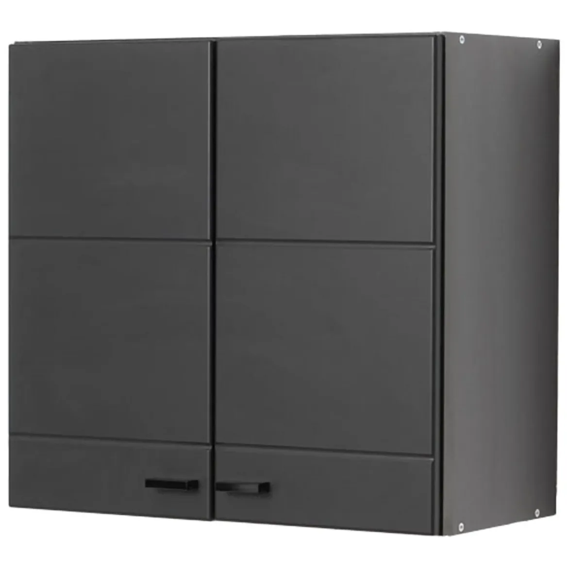 Dispensa da Cucina Nero Antracite un Ripiano 2 Ante 60x30x57h cm, 2 Vani - Palmiano