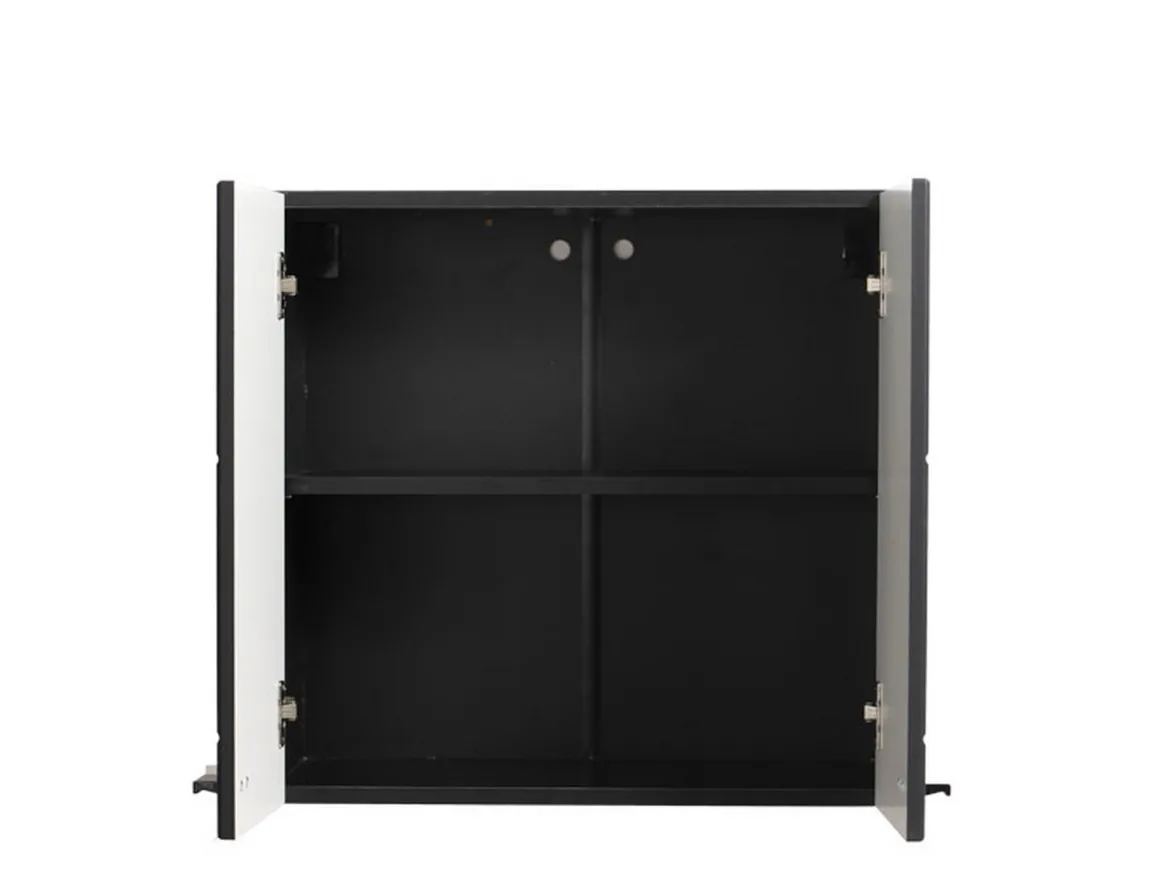 Dispensa da Cucina Nero Antracite un Ripiano 2 Ante 60x30x57h cm, 2 Vani - Palmiano