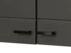 Dispensa da Cucina Nero Antracite un Ripiano 2 Ante 60x30x57h cm, 2 Vani - Palmiano