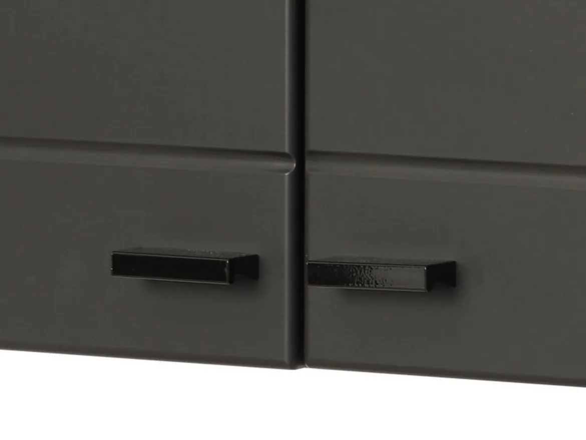 Dispensa da Cucina Nero Antracite un Ripiano 2 Ante 60x30x57h cm, 2 Vani - Palmiano