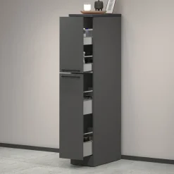 Dispensa multiuso 2 ante 30x165h cm antracite e ardesia - Atrax