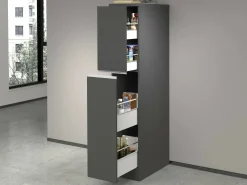 Dispensa multiuso 2 ante 30x165h cm antracite e ardesia - Atrax