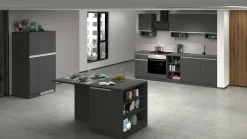 Dispensa multiuso 2 ante 30x165h cm antracite e ardesia - Atrax