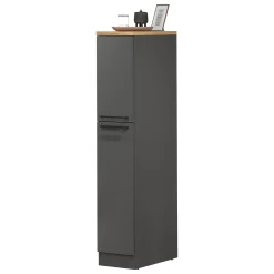 Dispensa multiuso 2 ante 30x165h cm antracite e rovere - Atrax