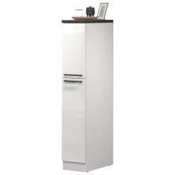 Dispensa multiuso 2 ante 30x165h cm bianco lucido e ardesia - Atrax