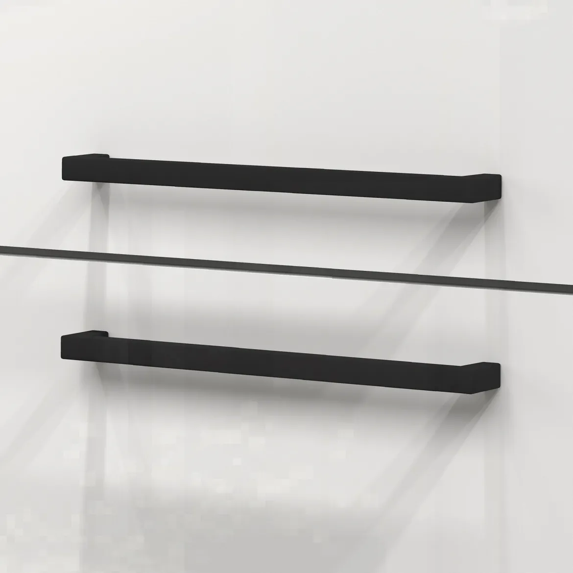 Dispensa multiuso 2 ante 30x165h cm bianco lucido e ardesia - Atrax