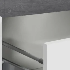 Dispensa multiuso 2 ante 30x165h cm bianco lucido e ardesia - Atrax