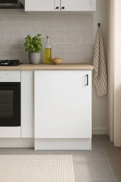 Dispensa piccola verticale 60x90h cm bianco e rovere - Zerna