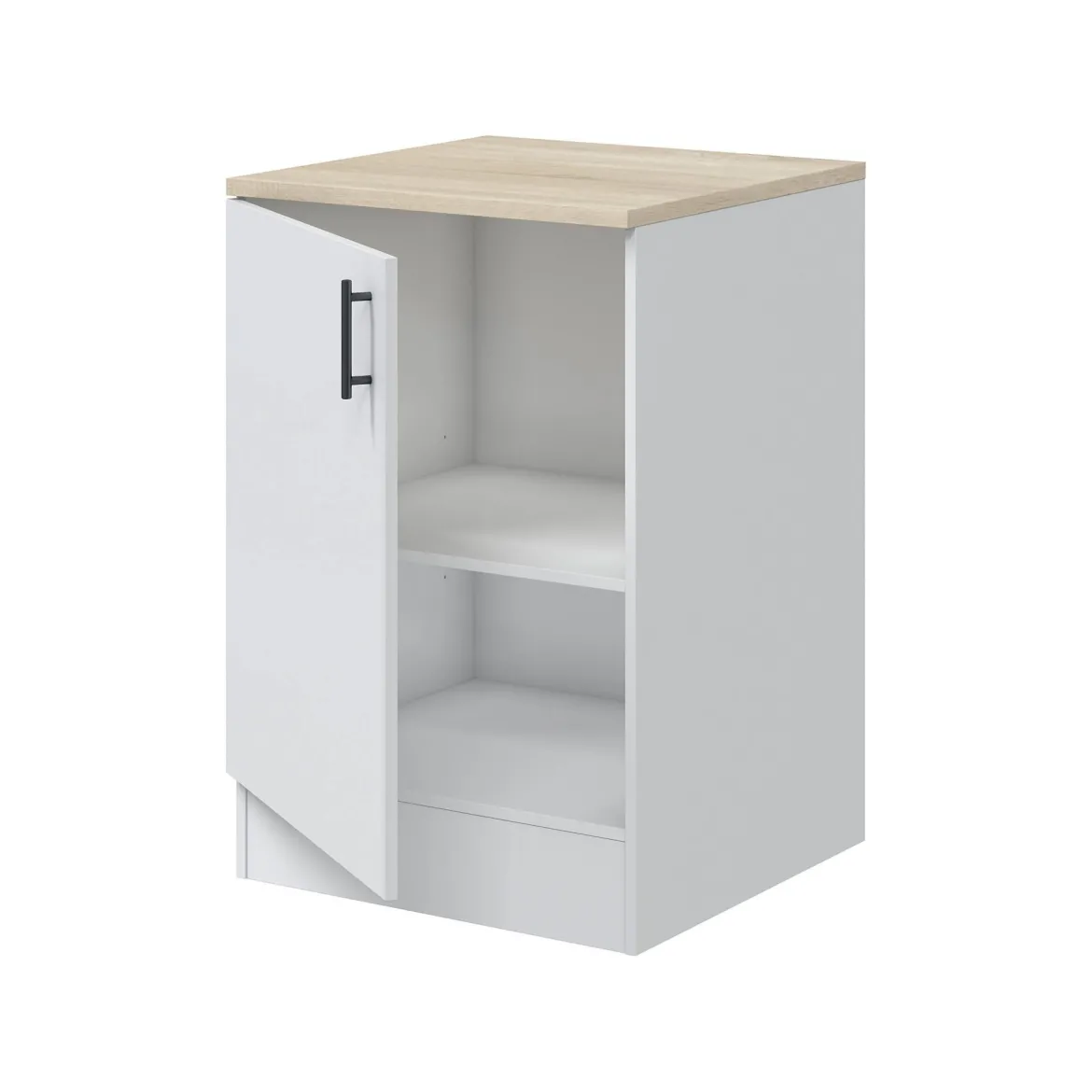 Dispensa piccola verticale 60x90h cm bianco e rovere - Zerna