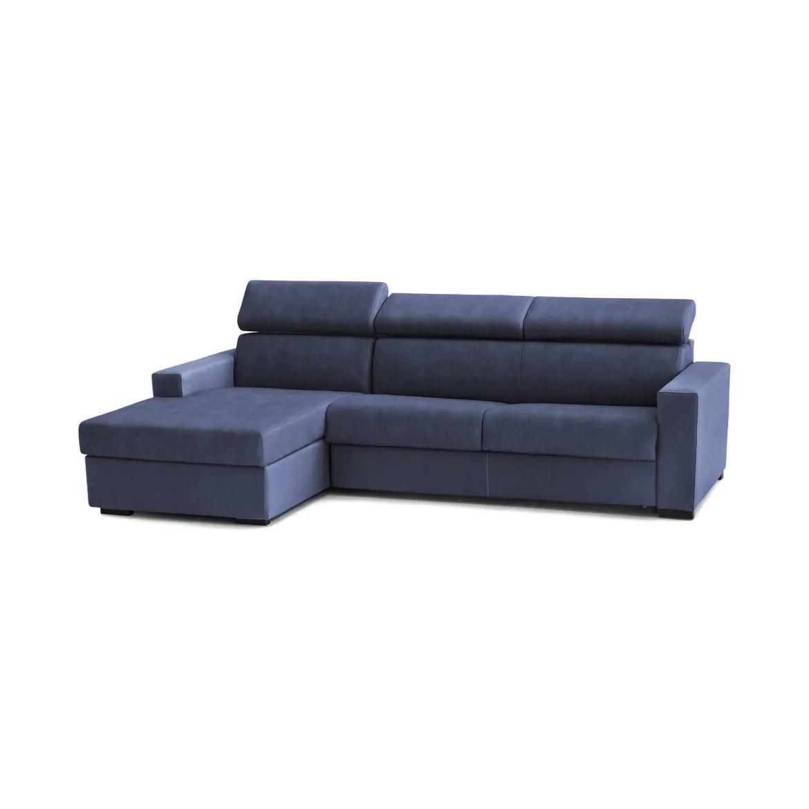 Divano ad angolo blu 260x95x85h cm - Aryaly