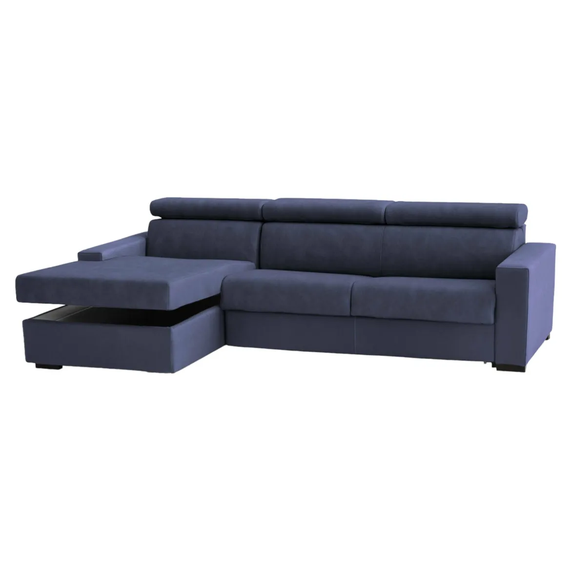 Divano ad angolo blu 260x95x85h cm - Aryaly