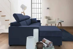 Divano ad angolo blu 260x95x85h cm - Aryaly