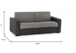 Divano angolare grigio e antracite 200x95x90h cm - Larimar