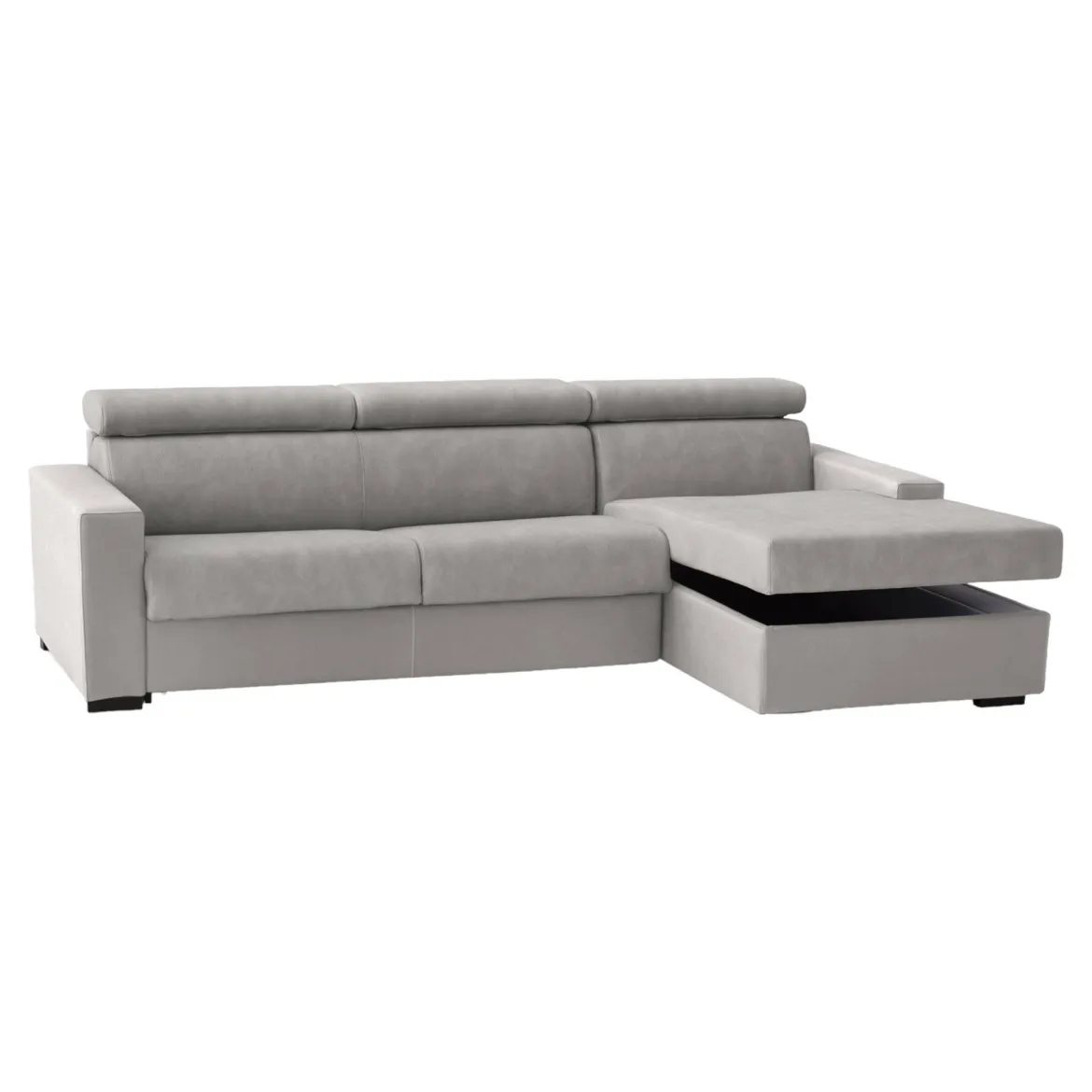 Divano angolare grigio 280x95x85h cm - Ameno