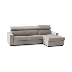 Divano angolare tortora 260x95x85h cm - Angera