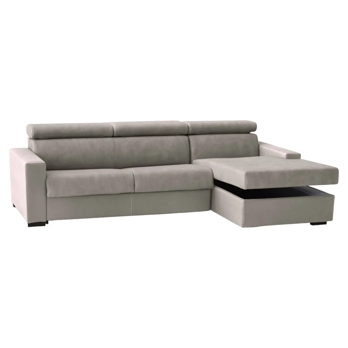 Divano angolare tortora 260x95x85h cm - Angera