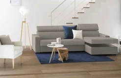 Divano angolare tortora 260x95x85h cm - Angera