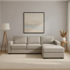 Divano angolare tortora 280x95x90h cm - Ametrino