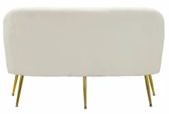 Divano classico bianco e oro 137x69x79h cm - Pittari