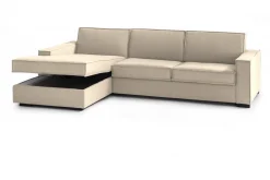 Divano con braccioli beige 300x170x70h cm - Ananas