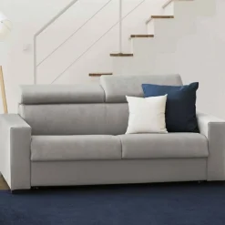 Divano con braccioli grigio 180x95x85h cm - Nukualofa