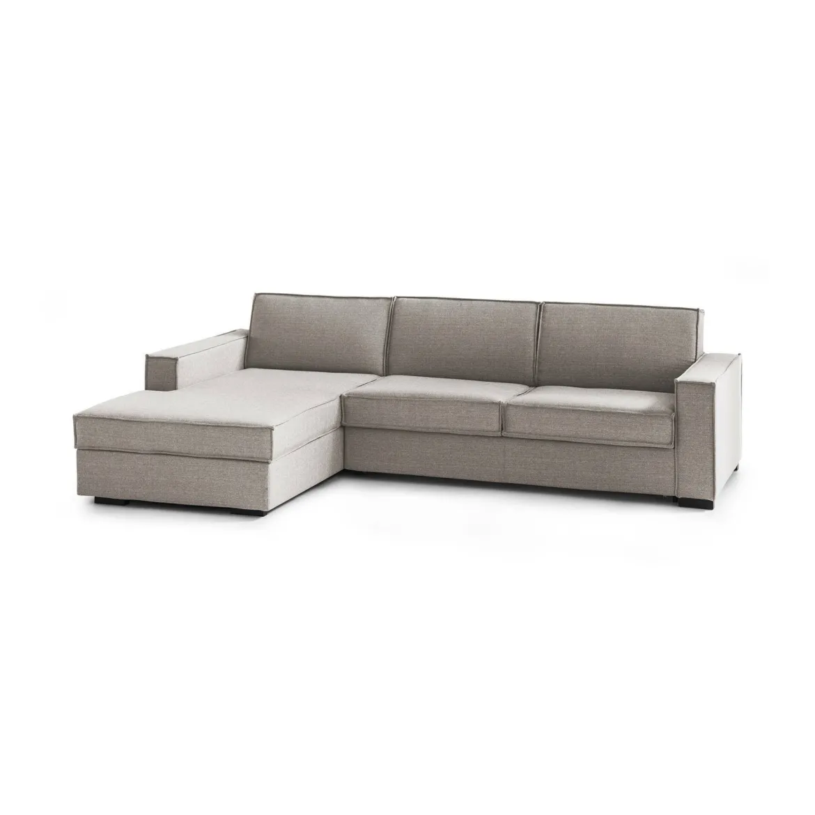 Divano con braccioli tortora 340x170x70h cm - Atrillo