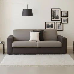 Divano con penisola grigio e antracite 220x95x90h cm - Ayta