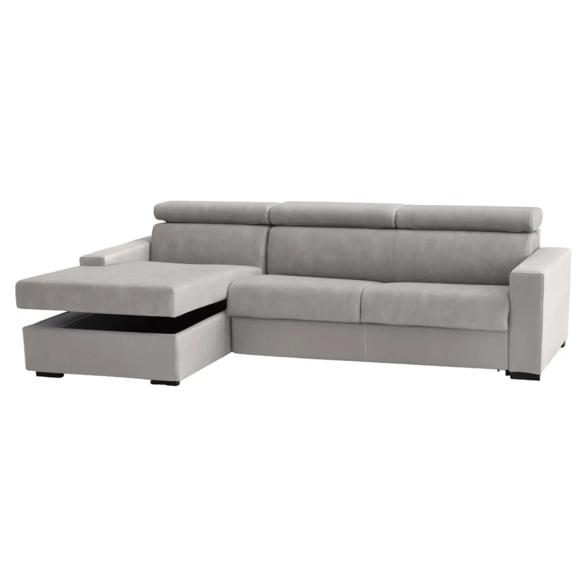 Divano contenitore grigio 260x95x85h cm - Aryaly
