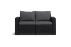 Divano da esterno Roberval, 141x68 h72 cm, Tortora