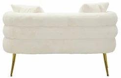 Divano design bianco e oro 133x68x69h cm - Casier