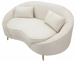 Divano design crema e oro 148x84x68h cm - Gupta
