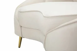 Divano design crema e oro 148x84x68h cm - Gupta